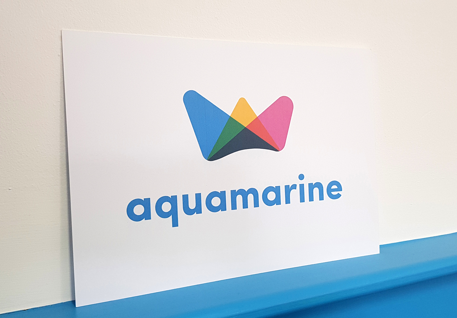 Aquamarine logo on paper